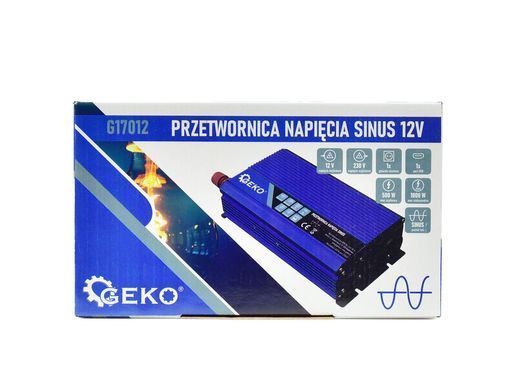 Перетворювач напруги 12 В/230 В 500/1000 Вт Geko G17012