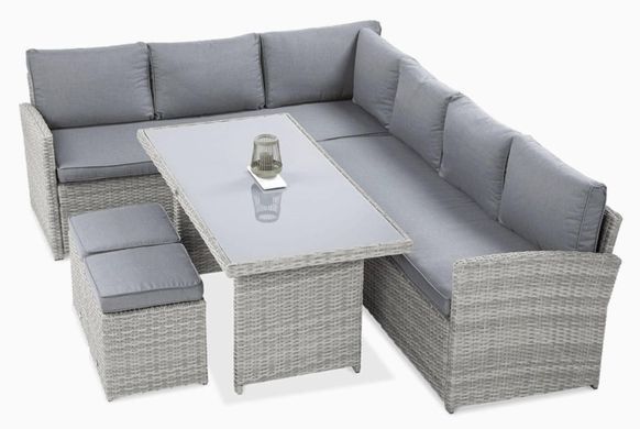Комплект садових меблів із техноротанга Salo Stone Grey