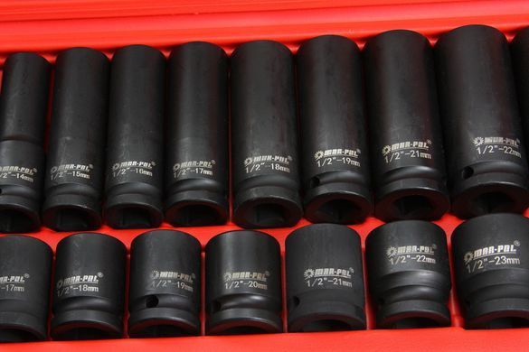 Набор ударных торцевых головок 1/2" 8-32 мм 35 шт Mar-Pol M58275