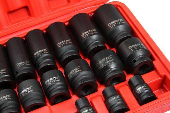 Набор ударных торцевых головок 1/2" 8-32 мм 35 шт Mar-Pol M58275