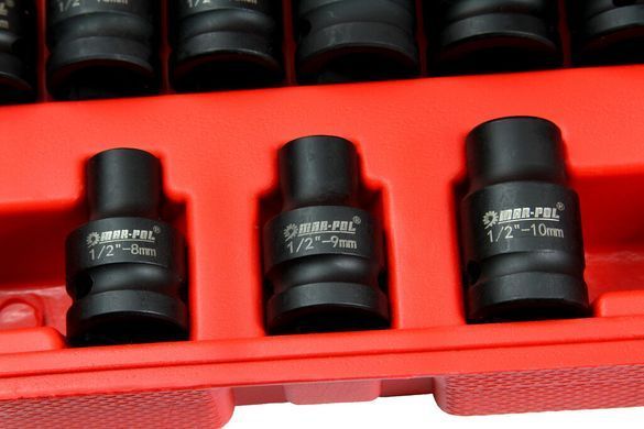 Набор ударных торцевых головок 1/2" 8-32 мм 35 шт Mar-Pol M58275