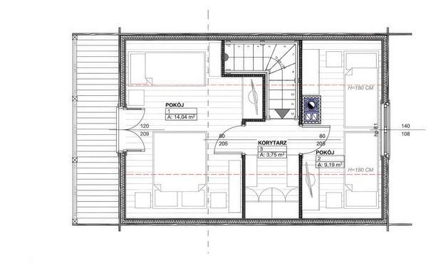 Коттедж для отдыха 80 м&sup2; ALIAS, 2 этажа с балконом Nordenwood