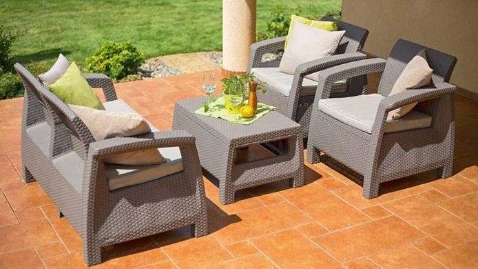 Набор садовой мебели для улицы Cappuccino Corfu Set Keter