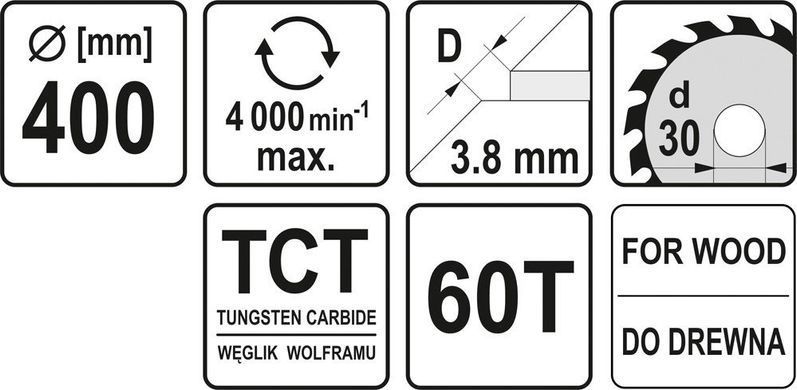 Yato пильний диск 400x30 мм, 60-зубців 6086 йде