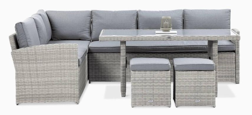 Комплект садових меблів із техноротанга Salo Stone Grey