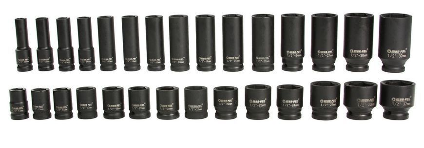 Набор ударных торцевых головок 1/2" 8-32 мм 35 шт Mar-Pol M58275