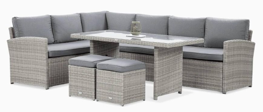 Комплект садових меблів із техноротанга Salo Stone Grey