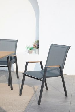 Обеденный комплект мебели для балкона и сада NOVA DINING 8+1 Dark Grey Bj&oslash;rkka