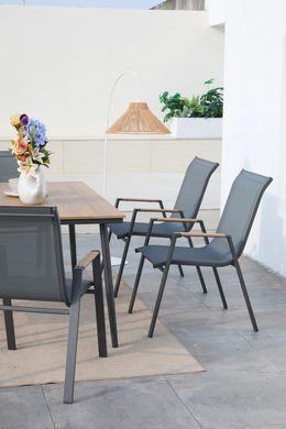 Обеденный комплект мебели для балкона и сада NOVA DINING 8+1 Dark Grey Bj&oslash;rkka