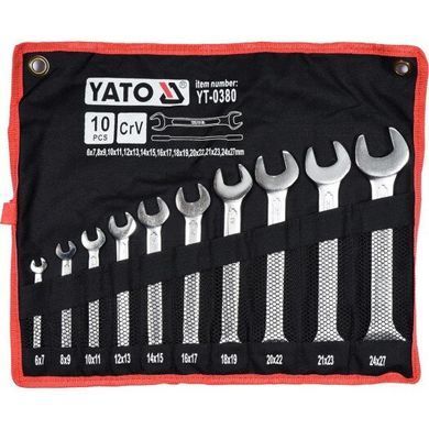 Набір професійних ріжкових ключів Yato YT-0380 6-27мм