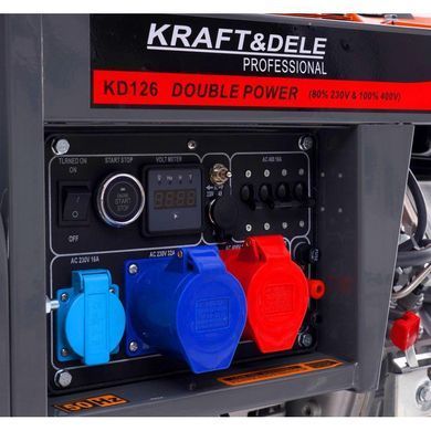 Дизельный генератор 8кВт 230/380В Kraft&Dele KD126