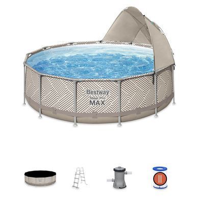 Круглий каркасний басейн із навісом Steel Pro Max Bestway 561FY