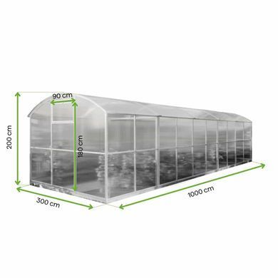 Садова теплиця полікарбонатна 6 мм MUSERA 3х10 м&nbsp;Cultivo