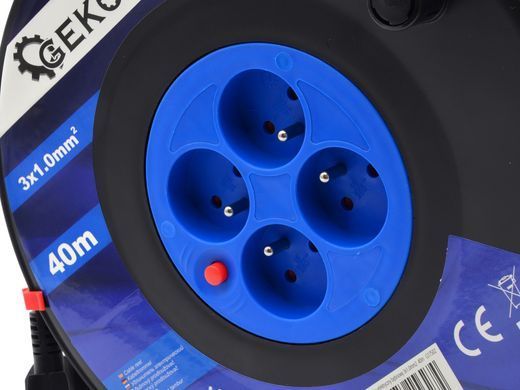 Електричний котушковий подовжувач 3 х 1 мм 40 м Geko G17502