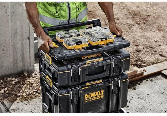 Набір з 2 коробок DeWalt ToughSystem і TSTAK + з'єднувальний адаптер