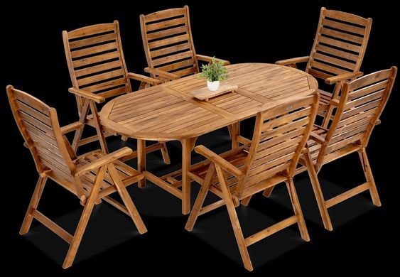 Обідній набір меблів Focus Garden Akadia Dining 190/6+1