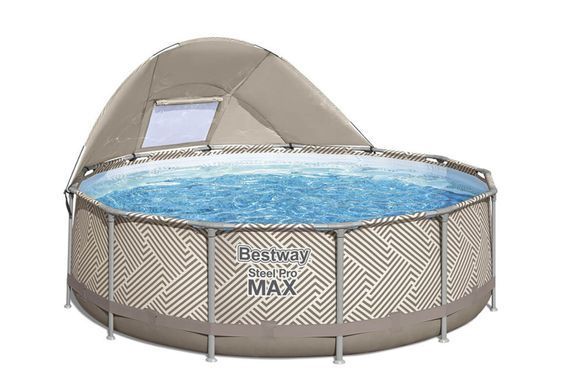 Круглий каркасний басейн із навісом Steel Pro Max Bestway 561FY