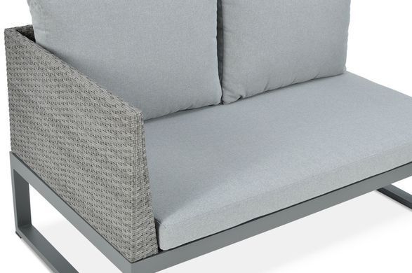 Садовий кутовий диван зі столиком для відпочинку Focus Garden Davos Grey