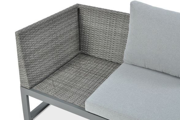 Садовий кутовий диван зі столиком для відпочинку Focus Garden Davos Grey