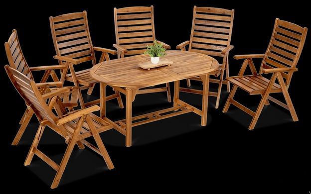 Обідній набір меблів Focus Garden Akadia Dining 190/6+1