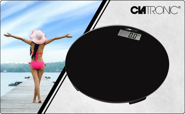 Весы напольные черные Clatronic PW 3369