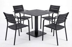 Комплект мебели для балкона и сада RIVIO VENA 80 черный HPL MILO Bj&oslash;rkka