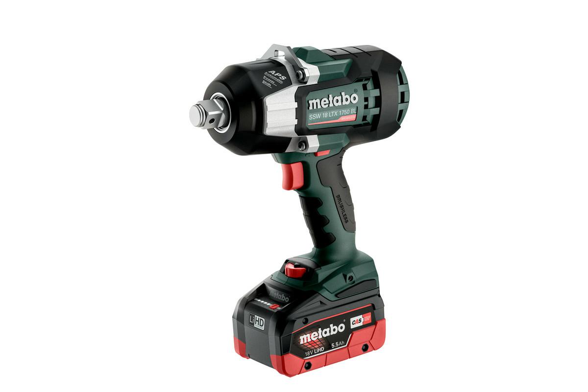 Ударный гайковёрт Metabo SSW 18 LTX 1750 BL, 18 В, 2×5,5 А·ч, 1750 Нм, METABOX