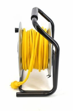 AWTOOLS ПОДОВЖУВАЧ БАРАБАН МЕТАЛ 40м 3x1,5мм...ЖОВТИЙ HEAVY DUTY 16A / 3680W / IP44