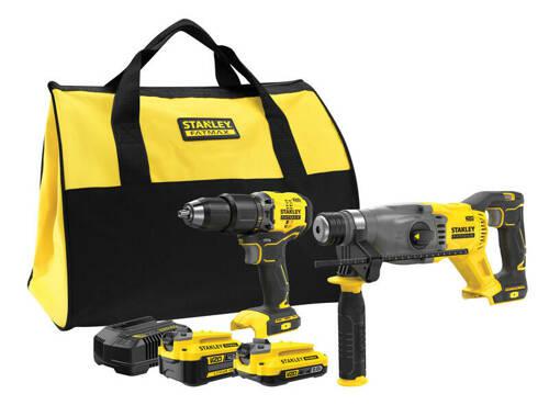 Набір Stanley Fatmax V20 SFMCK216MDS: ударний шуруповерт, перфоратор, 18 В, 4,0 Ah + 2,0 Ah