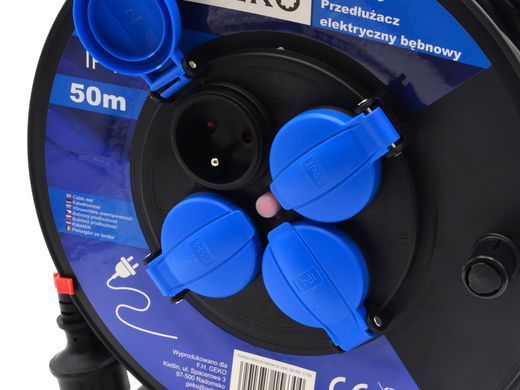 Електричний котушковий подовжувач 3 х 1,5 мм&sup2; 50 м Geko G17505
