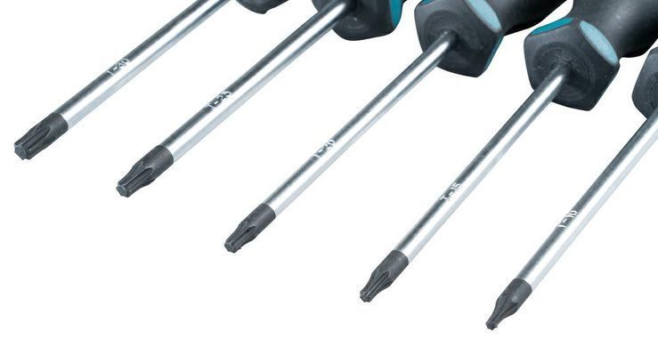 Набір викруток Makita 5шт. Torx (T10, T15, T20, T25, T30)