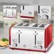 Тостер 4 скибочки вінтаж 1630 Вт ProfiCook PC-TA 1194 червоний