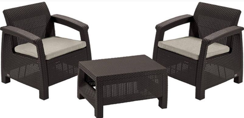 Вуличні меблі для саду коричневий Corfu Set Keter