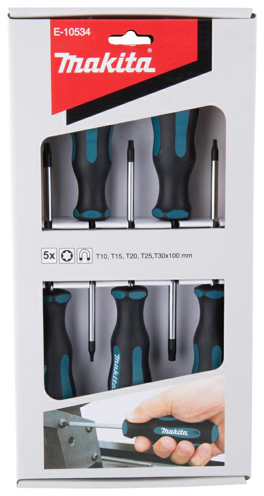 Набор отверток Torx Makita 5 шт. T10, T15, T20, T25, T30