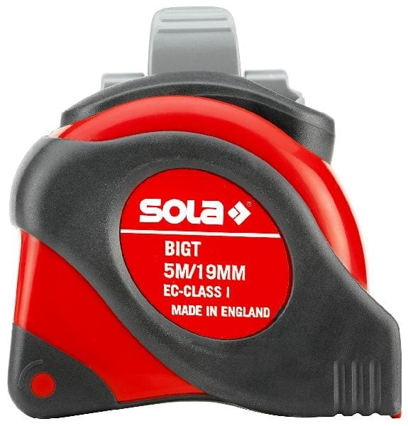 Рулетка строительная с клипсой SOLA BIG T 5 м — лента 19 мм, класс точности I
