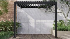 Садовая пристенная пергола 3x3 м Premium Wall антрацит Gutroof