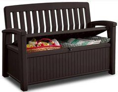 Садовая скамейка ящик коричневый Patio Bench Keter