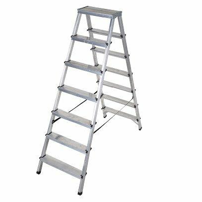 Драбина-табурет 7 сходинок 125 кг, складана, Awtools AW23007