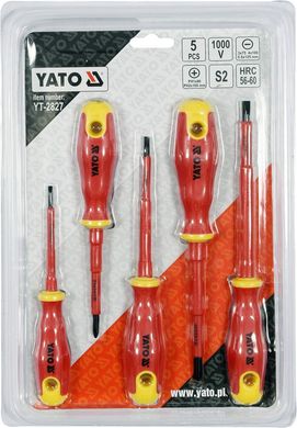 Набор диэлектрических отвёрток для электрика Yato YT-2827