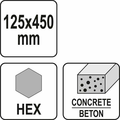 YATO долото шпатель HEX 125 мм для бетона и асфальта