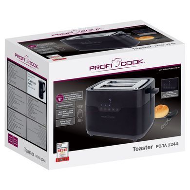 Тостер для сендвічів сенсорний 920 Вт ProfiCook PC-TA 1244 чорний