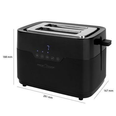 Тостер для сендвічів сенсорний 920 Вт ProfiCook PC-TA 1244 чорний
