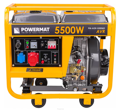 Дизельний електрогенератор 5,5КВТ 230В 400В АТС PM-AGR-5500MD