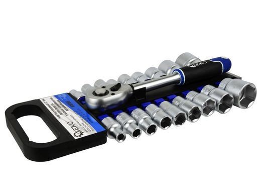 Набір ключів торцевих 1/2" 19 штук 8-32 мм Geko G10103