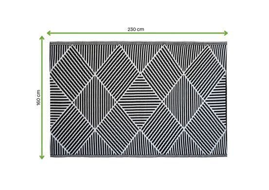 Килим для тераси Grey 160x230 см поліпропіленовий сірий&nbsp;MOODME