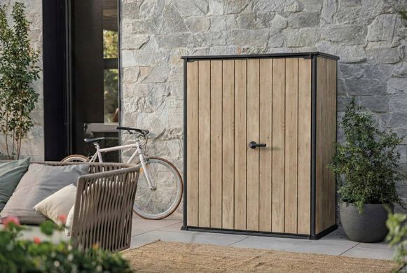 Садовый шкаф для хранения Deco Vertical 1400L Ashwood Keter