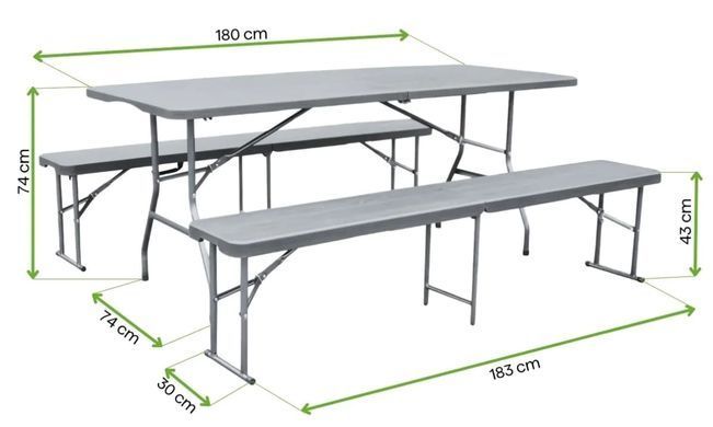 Набір садових меблів складаний Graphite Wood Bj&oslash;rkka