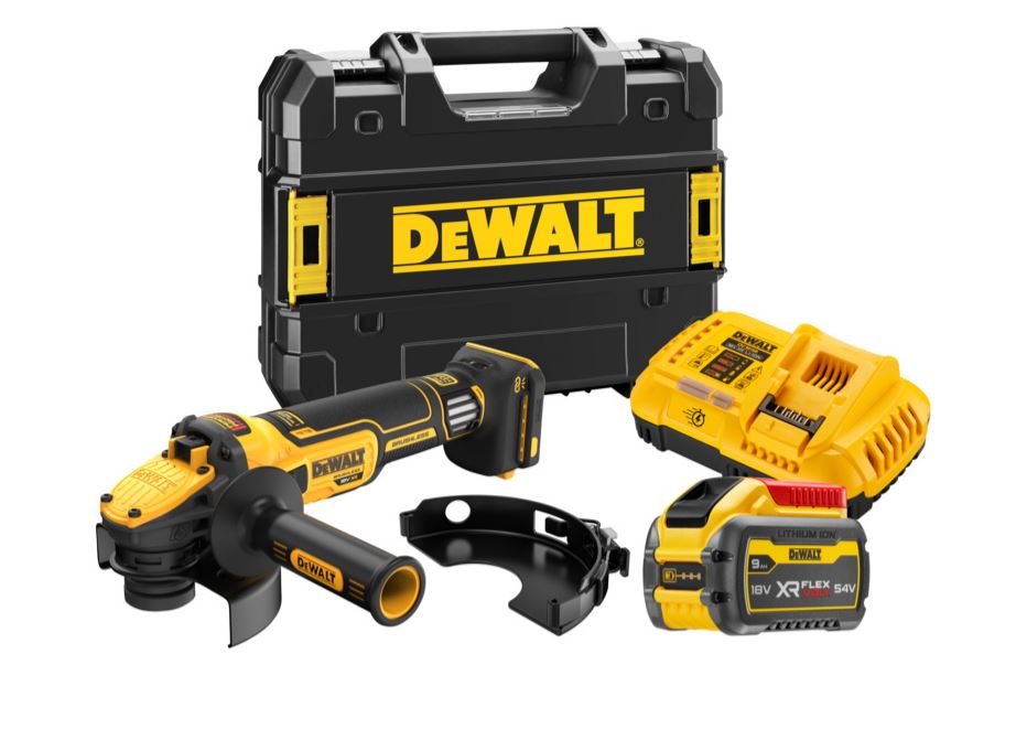 Болгарка угловая 125 мм 18V DEWALT DCG409VSX1T с аккумулятором 9.0Ah