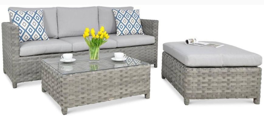 Набір меблів для саду з техноротанга Marco Caffe Modern Grey