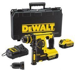 DEWALT ПЕРФОРАТОР С ВОЗМОЖНОСТЬЮ КОВКИ 18В 2,1 J 2 x 4,0 Ah XR LI-ION ДЕРЖАТЕЛЬ DCH254M2